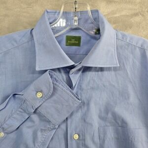 Sid Mashburn Size Medium Blue Oxford Button Down Shirt Long Sleeve Chambray